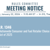 A graphic that lists all the bills the committee will consider during its January 22, 2026 meeting.