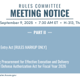 A graphic that lists all the bills the committee will consider during its September 9th, 2024 meeting.